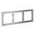 Рамка пластиковая VOLTUM S70 на 3 поста, серый - Voltum