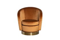 Кресло Наполи (Napoli) вращающееся, велюр принт Pad32+Latt-ORANG 76x76x76см - Garda Decor