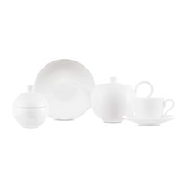 Сервиз чайный Decor de table Плиссе на 6 персон 20 предметов, фарфор костяной, п/к - Decor De Table