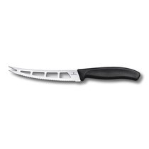 Нож Victorinox для мягких сыров 13 см, волнистое лезвие с отверстием - Victorinox