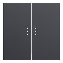 Клавиши для двухклавишного перекрестного выключателя с подсветкой 35615 MB, черный сатин - Rikett