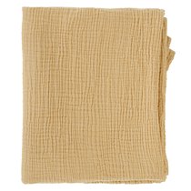 Одеяло из жатого хлопка горчичного цвета из коллекции Essential 90x120 см - Tkano