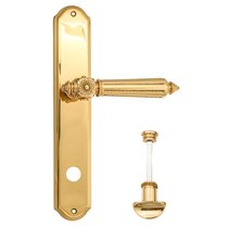 Дверная ручка Venezia Castello WC-2 на планке PL02 полированная латунь