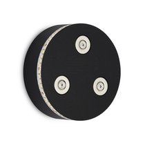 LED, Grimm, светодиодное магнитное основание, 7Вт, 200Лм, 3000К, 360°, недиммируемый, D99, 5*W34мм, IP20, PF>0, 5, Ra90, черный, источник питания в комплекте - Donolux