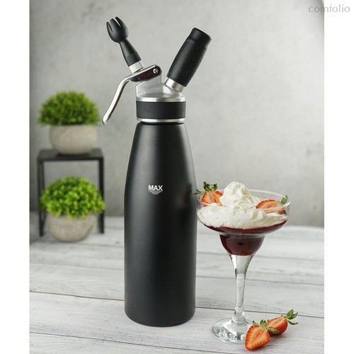 Сифон (кремер) для взбивания сливок 1 л (до +30°C) алюм. черныйe - P.L. Proff Cuisine