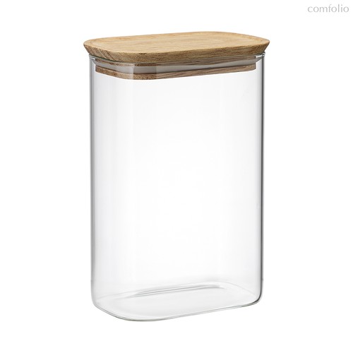 Банка для хранения прямоугольная Glass Acacia, 1,3 л - Smart Solutions