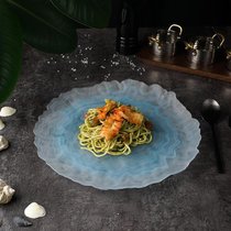 Блюдо круглое d 33 см h2 см Blue Sunset матовое стекло P.L. Proff Cuisine - P.L. Proff Cuisine