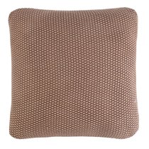 Подушка декоративная из стираного хлопка цвета мокко из коллекции Essential, 45х45 см
