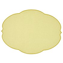 Салфетка подстановочная овальная Flowers, 48,8х36 см, желтая - Guzzini