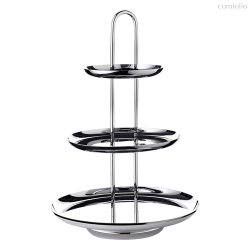 Блюдо трехъярусное Edzard Апус h40 см, сталь нержавеющая - Edzard