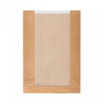 Пакет Feel Green для хлеба с окном 26+10*38 см, крафт-бумага 36 г/см2, 125 шт/уп, Garcia - Garcia De Pou