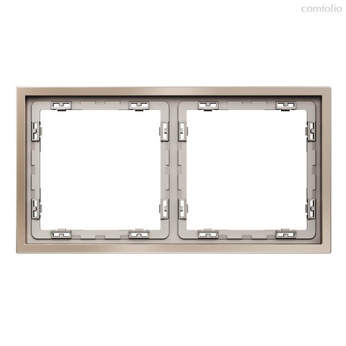 Рамка металлическая на 2 поста, S70 Metal платина - Voltum