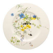 Тарелка десертная с бортом Rosenthal Альпийские цветы 19 см, фарфор костяной - Rosenthal
