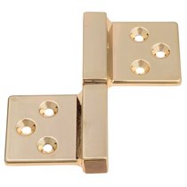 143LO032S_Q Петля накладная без врезки ALDEGHI 32x35 полированная латунь ПРАВАЯ - Aldeghi Luigi