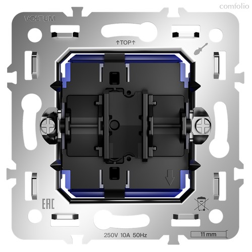 Механизм выключателя с самовозвратом одноклавишного 10А, S70 - Voltum
