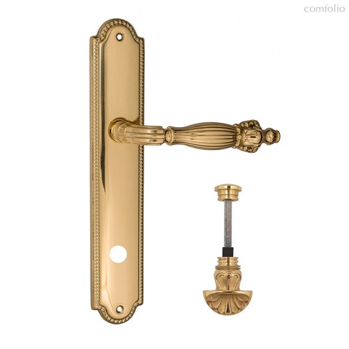 Дверная ручка Venezia Olimpo WC-4 на планке PL98 полированная латунь - Venezia Collezione