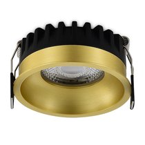 LED, CRATER cв-к встраиваемый 10W, 874Lm, 3000K, D81, 5 х H39мм, IP44, 60°, Ra>90, цвет МАТОВАЯ ЛАТУНЬ UGR<19, PF0, 9, источник питания в комплекте - Donolux