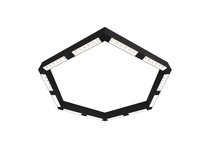 Donolux LED Eye-hex св-к накладной, 72W, 900х780мм, H71,5мм, 9380Lm, 34°, 3000К, IP20, корпус черный