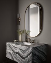 Золотое овальное зеркало Рейли, цвет золотой - Louvre Home