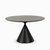 Обеденный стол Cardiff Sole диаметр 120, цвет матовый черный/черный - Cosmo Red