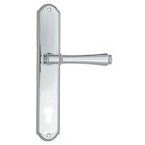 Дверная ручка Venezia Callisto CYL на планке PL02 полированный хром - Venezia Collezione