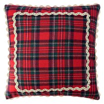 Подушка декоративная Шотландская клетка из коллекции New Year Essential, 45x45см - Tkano