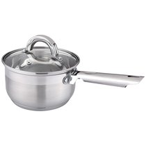 Ковш Agness Со Стекл.Крышкой Нерж.Сталь 1,2 Л. 14x7,5 см, Индукция