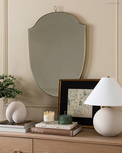 Настенное зеркало Руан, цвет золотой - Louvre Home