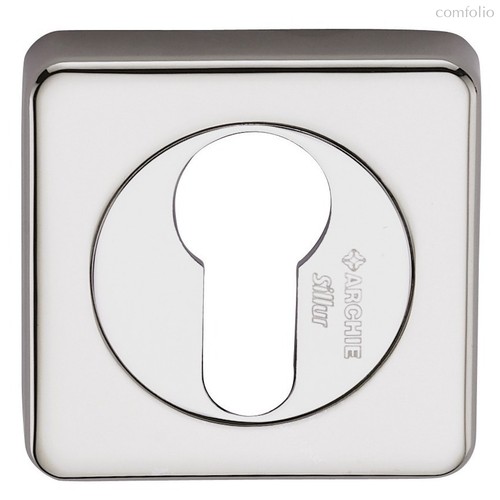 Накладка на ключевой цилиндр SILLUR CL-C P.CHROME (хром блестящий, квадратное основание) - Archie