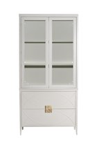 Шкаф-витрина 2 стеклянных фасада с комодом с 2-мя ящиками - Garda Decor