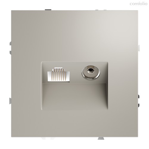 Розетка телевизионная встраиваемая VOLTUM S70 TV+RJ45 кат. 6, кашемир - Voltum