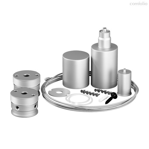 Набор для вертикального подвесного монтажа круглого неона 360° D25 серебро - Maytoni