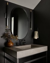 Чёрное овальное зеркало Рейли, цвет черный - Louvre Home