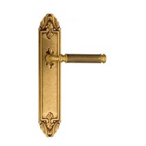 Дверная ручка Venezia Mosca на планке PL90 французское золото + коричневый - Venezia Collezione