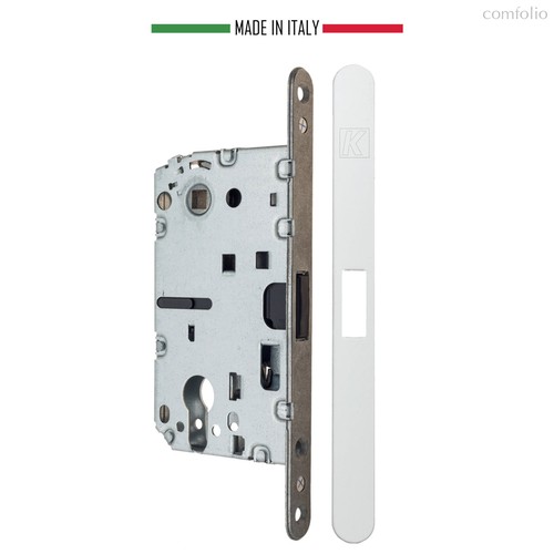 KM.002.CM.A.4.COV.BI Замок межкомнатный магнитный KOBLENZ SPINOFF Y85 с доводчиком BI белый - Koblenz