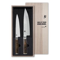 Набор нож кухонный и нож Шеф KAI Шан Премьер 16,5см, 20см, ручка дерева пакка - Kai
