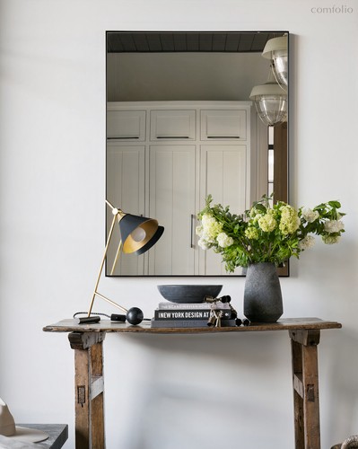 Зеркало в чёрной раме Ноулз, цвет черный - Louvre Home