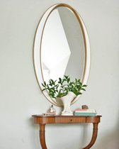 Овальное зеркало в белой раме Дита, цвет белый - Louvre Home
