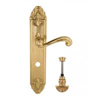 Дверная ручка Venezia Carnevale WC-4 на планке PL90 полированная латунь - Venezia Collezione