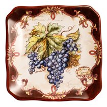 Тарелка пирожковая Certified Int. Виноделие.Синий виноград 15 см, керамика - Certified International