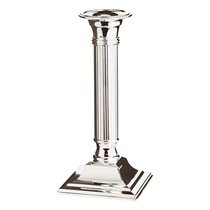 Подсвечник для столовой свечи Edzard Линкольн 8,5х8,5 см, h19 см, посеребрение - Edzard