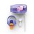 Бутылочка детская с силиконовой соломкой 415 мл фиолетовая - Zoku