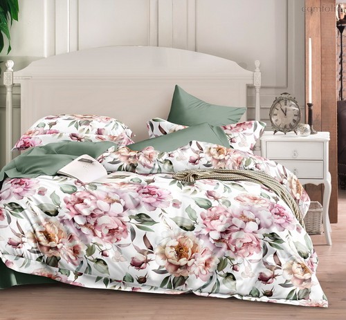 Комплект постельного белья CA-7-745 Дуэт Сатин печатный с наволочками 70х70х2шт.+ 50х70х2шт. - АльВиТек