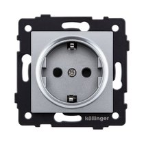 Розетка штепсельная SCHUKO 16A/250 В, серый Kollinger REA-002GY для Aspekt, Eleganz, Reflex - Kollinger