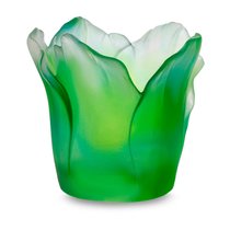 Подсвечник Decor de Table Pate de Verre Cristal Мак 8 см, хрустальное тесто, темно-зеленый, п/к