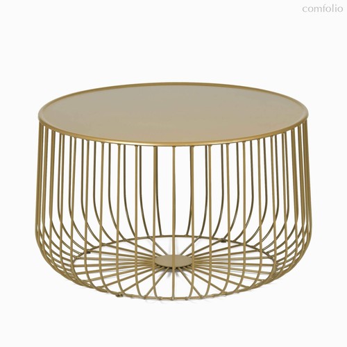 Кофейный столик Flat cage диаметр 65, цвет золотой - Cosmo