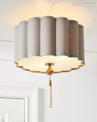 Серый потолочный светильник Тампа, цвет серый - Louvre Home