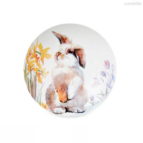 Тарелка глубокая Mix&Match Синергия Пасхальный кролик 25 см, фарфор костяной - Mix&Match