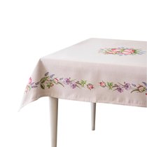 Скатерть Mix&Match Home Розовое утро 140х240 см, гобелен, бежевая - Mix&Match