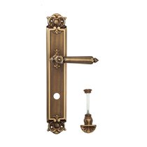 Дверная ручка Venezia Castello WC-4 на планке PL97 матовая бронза